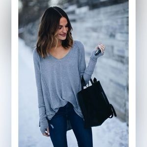 Authentic Free People Long Sleeve Waffle Shirt - S